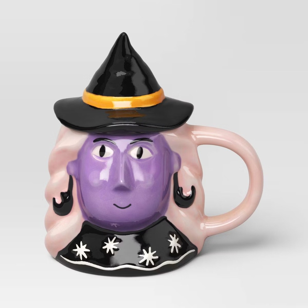 New! Hyde & EEK Boutique 8 fl oz Figural Mini Witch Mug with‎ Lid  2025
